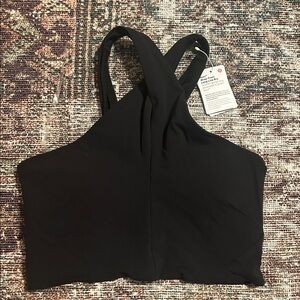 Lululemon Black Wrap-Front Long Line Bra